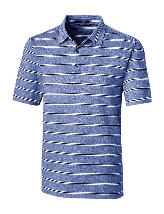 Cutter & Buck Men's Forge Heathered Stripe Stretch Polo - Cutter & Buck