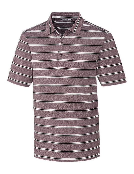 Cutter & Buck Men's Forge Heathered Stripe Stretch Polo - Cutter & Buck