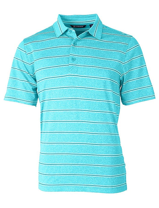 Cutter & Buck Men's Forge Heathered Stripe Stretch Polo - Cutter & Buck