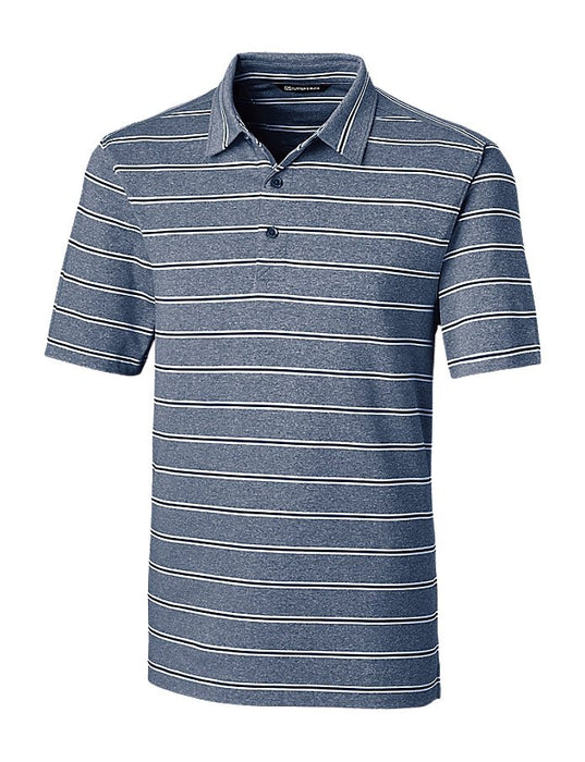 Cutter & Buck Men's Forge Heathered Stripe Stretch Polo - Cutter & Buck