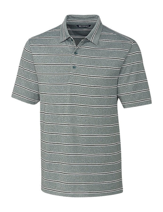 Cutter & Buck Men's Forge Heathered Stripe Stretch Polo - Cutter & Buck