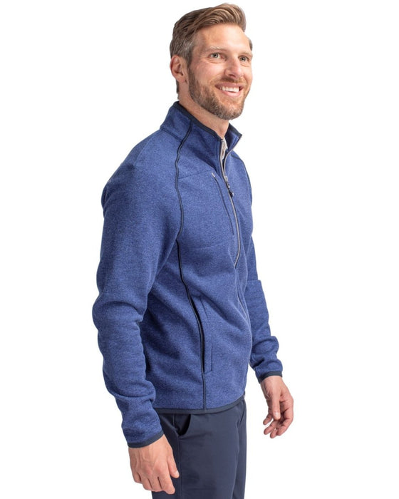 Cutter & Buck Men's Mainsail Sweater-Knit Full Zip Jacket - Cutter & Buck