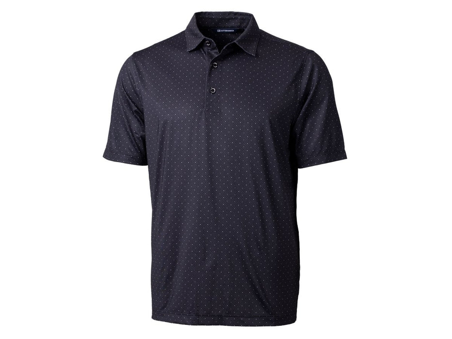 Cutter & Buck Mens Pike Double Dot Print Stretch Polo - Cutter & Buck