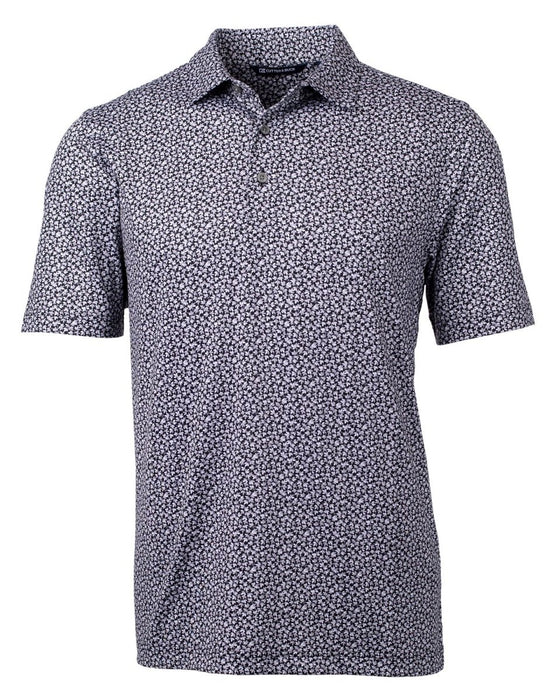 Cutter & Buck Men's Pike Magnolia Print Stretch Polo - Cutter & Buck