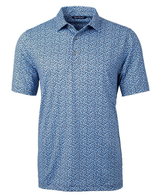 Cutter & Buck Men's Pike Magnolia Print Stretch Polo - Cutter & Buck