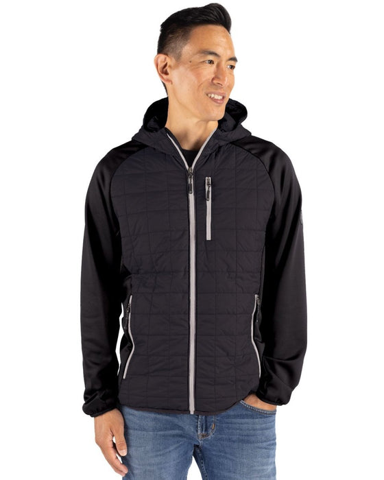 Cutter & Buck Mens Rainier Primaloft Eco Full Zip Hybrid Jacket - Cutter & Buck