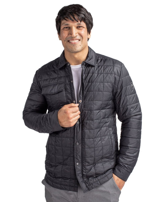 Cutter & Buck Men's Rainier PrimaLoft® Eco Insulated Quilted Shirt Jacket - Cutter & Buck