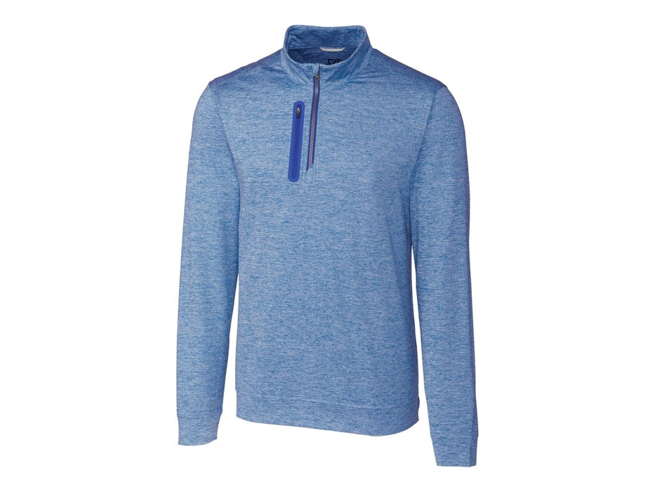 Cutter & Buck Men's Stealth Heathered Quarter Zip Pullover - Cutter & Buck