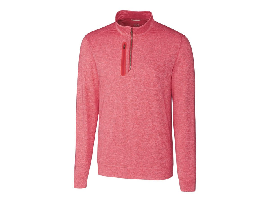 Cutter & Buck Men's Stealth Heathered Quarter Zip Pullover - Cutter & Buck