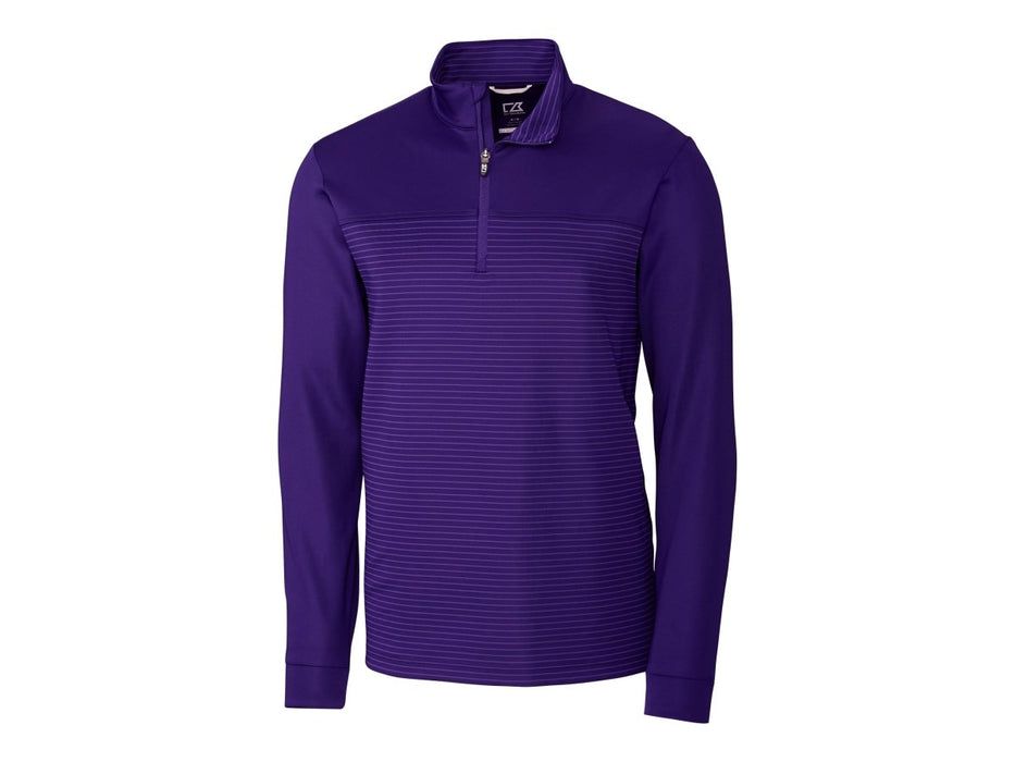 Cutter & Buck Men's Traverse Stripe Stretch Quarter Zip Pullover - Cutter & Buck