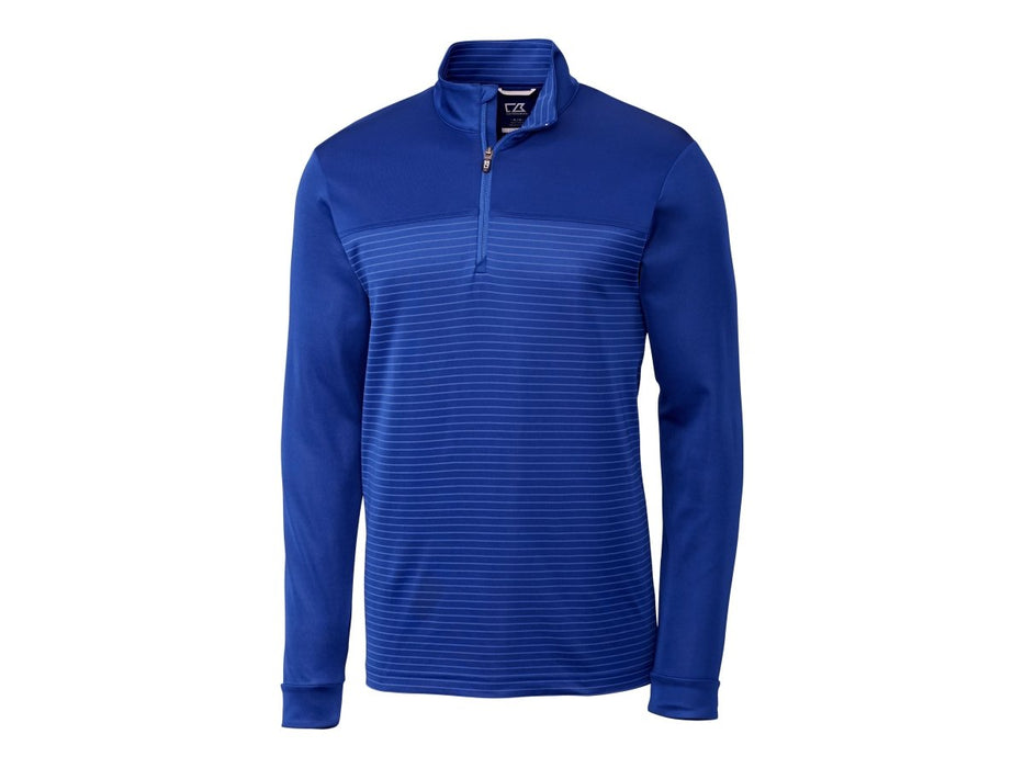 Cutter & Buck Men's Traverse Stripe Stretch Quarter Zip Pullover - Cutter & Buck