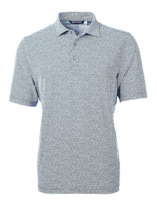 Cutter & Buck Mens Virtue Eco Pique Botanical Print Recycled Polo - Cutter & Buck