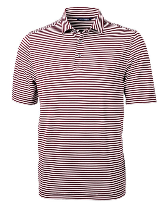 Cutter & Buck Men's Virtue Eco Pique Stripe Recycled Polo - Cutter & Buck