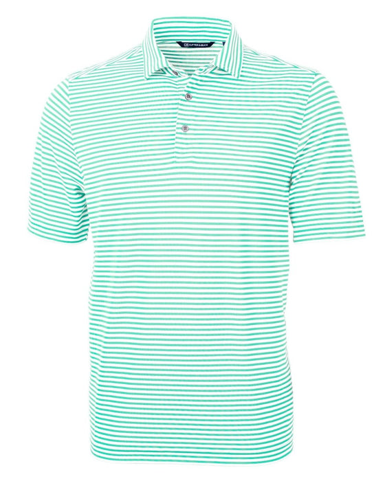 Cutter & Buck Men's Virtue Eco Pique Stripe Recycled Polo - Cutter & Buck