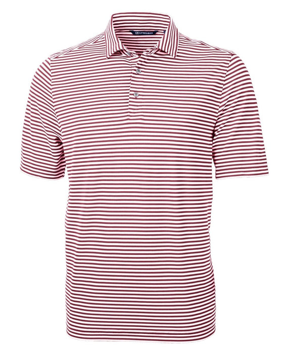 Cutter & Buck Men's Virtue Eco Pique Stripe Recycled Polo - Cutter & Buck