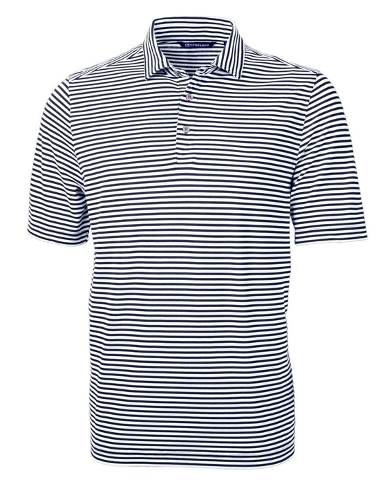 Cutter & Buck Men's Virtue Eco Pique Stripe Recycled Polo - Cutter & Buck