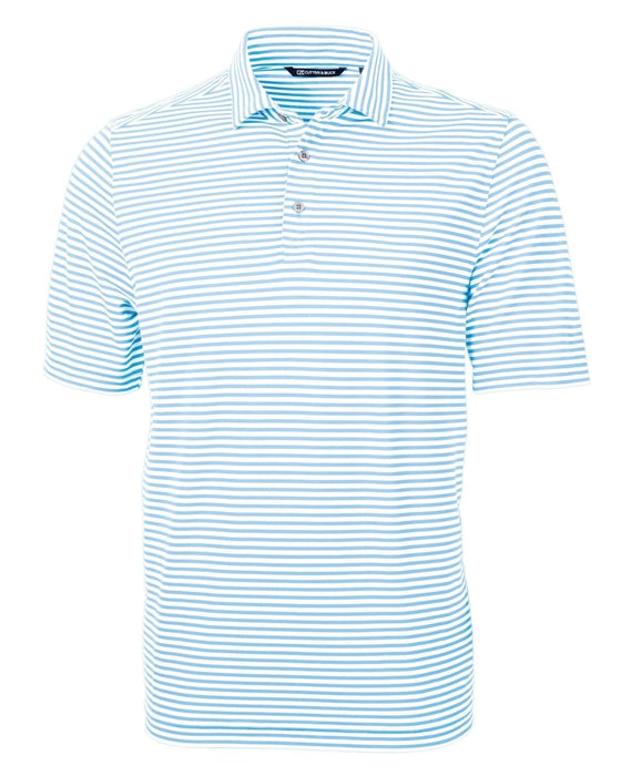 Cutter & Buck Men's Virtue Eco Pique Stripe Recycled Polo - Cutter & Buck