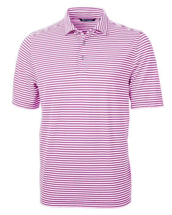 Cutter & Buck Men's Virtue Eco Pique Stripe Recycled Polo - Cutter & Buck