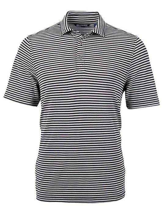 Cutter & Buck Men's Virtue Eco Pique Stripe Recycled Polo - Cutter & Buck