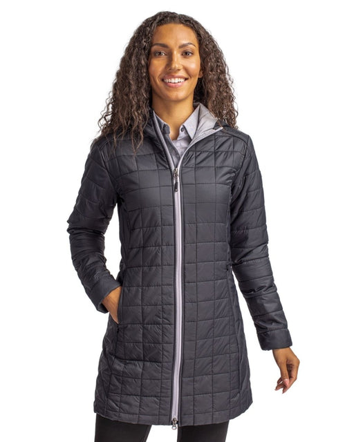 Cutter & Buck Rainier PrimaLoft® Womens Eco Insulated Hooded Long Coat - Cutter & Buck