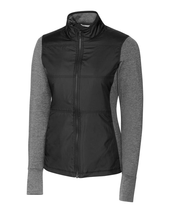 Cutter & Buck Stealth Hybrid Quilted Womens Full Zip Windbreaker Jacket - Cutter & Buck