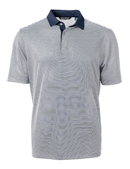 Cutter & Buck Virtue Eco Pique Micro Stripe Recycled Mens Polo - Cutter & Buck