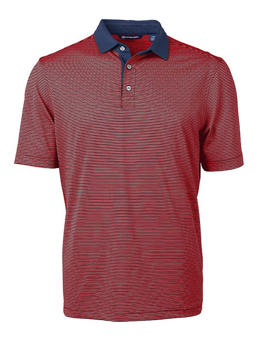 Cutter & Buck Virtue Eco Pique Micro Stripe Recycled Mens Polo - Cutter & Buck