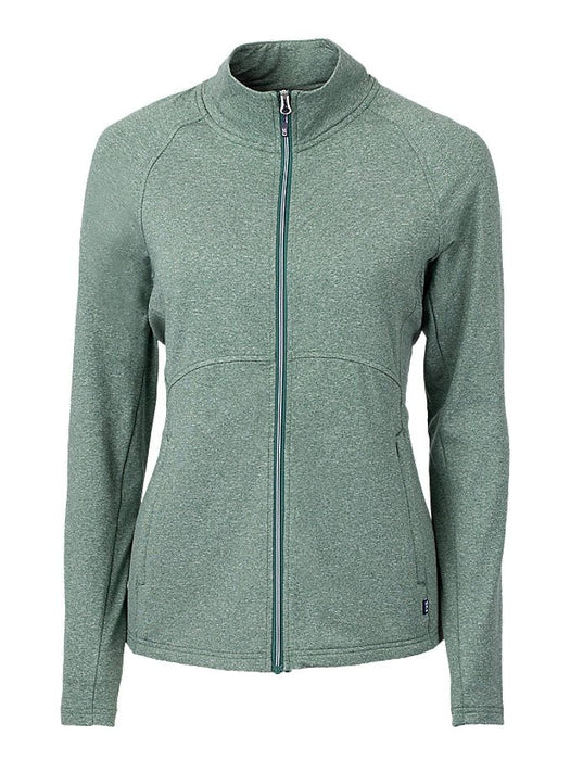 Cutter & Buck Women's Adapt Eco Knit Heather Recycled Full Zip Jacket - Cutter & Buck