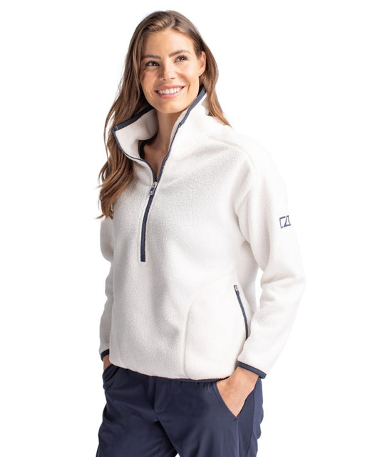 Cutter Buck Women s Cascade Eco Sherpa Fleece Pullover Jacket Coastal Golf Canada