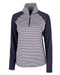 Cutter & Buck Women's Forge Tonal Stripe Stretch Half Zip Pullover - Cutter & Buck