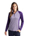 Cutter & Buck Women's Forge Tonal Stripe Stretch Half Zip Pullover - Cutter & Buck