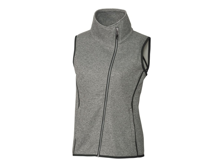 Cutter & Buck Women's Mainsail Sweater-Knit Full Zip Vest - Cutter & Buck