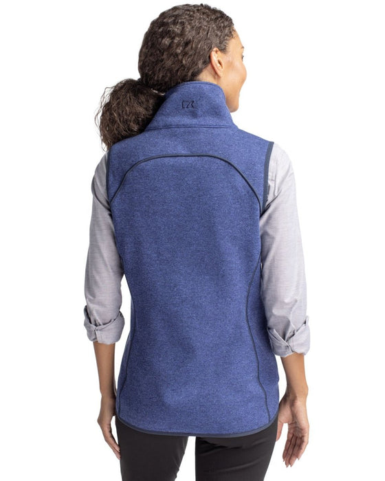 Cutter & Buck Women's Mainsail Sweater-Knit Full Zip Vest - Cutter & Buck