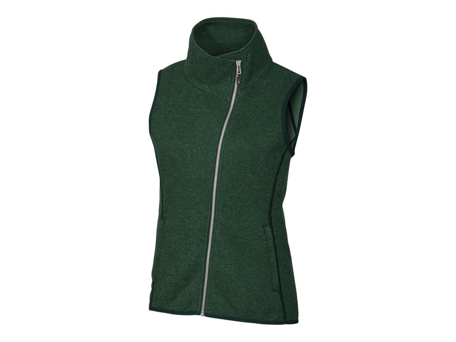 Cutter & Buck Women's Mainsail Sweater-Knit Full Zip Vest - Cutter & Buck