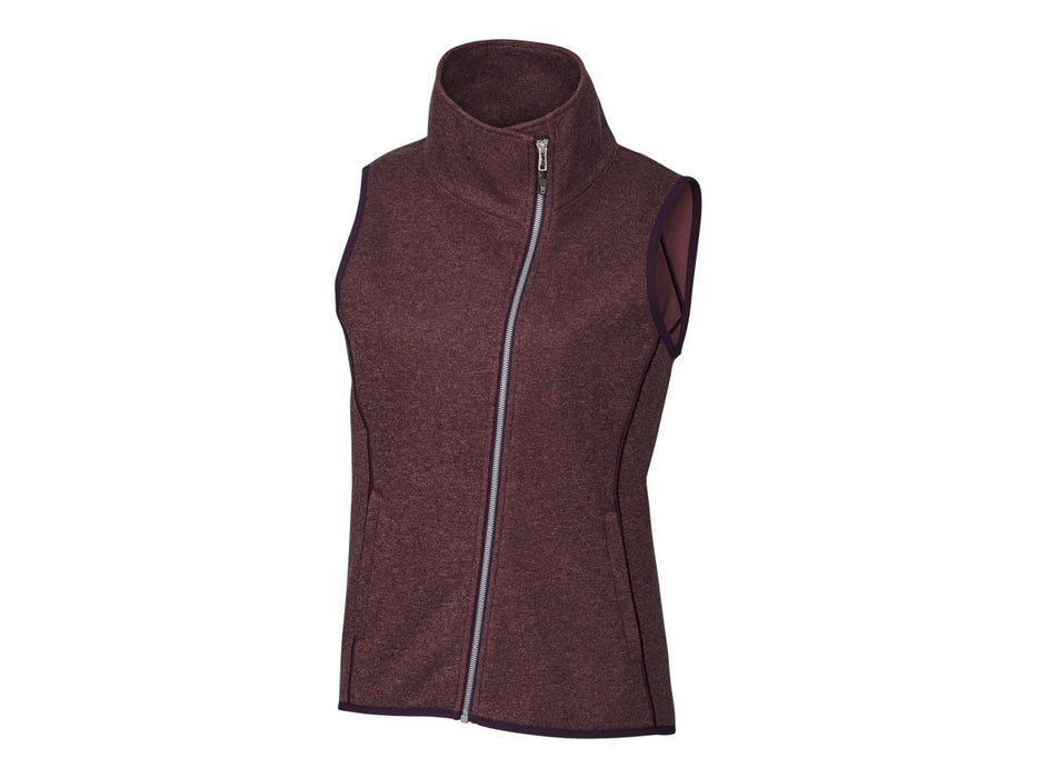 Cutter & Buck Women's Mainsail Sweater-Knit Full Zip Vest - Cutter & Buck