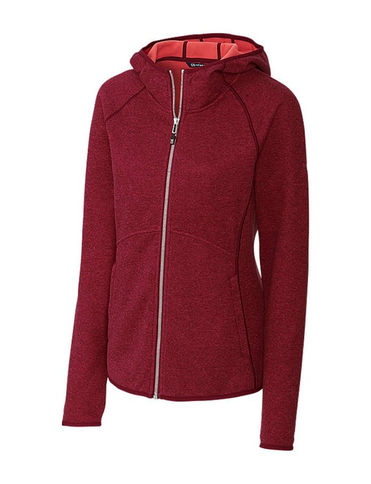 Cutter & Buck Women's Mainsail Sweater-Knit Hoodie Full Zip Jacket - Cutter & Buck