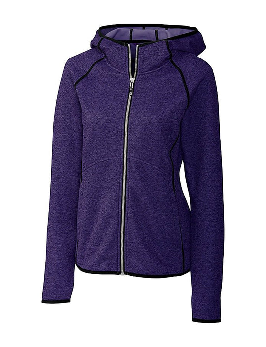 Cutter & Buck Women's Mainsail Sweater-Knit Hoodie Full Zip Jacket - Cutter & Buck