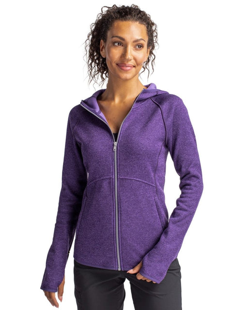 Cutter & Buck Women's Mainsail Sweater-Knit Hoodie Full Zip Jacket - Cutter & Buck