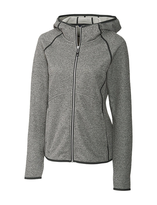 Cutter & Buck Women's Mainsail Sweater-Knit Hoodie Full Zip Jacket - Cutter & Buck