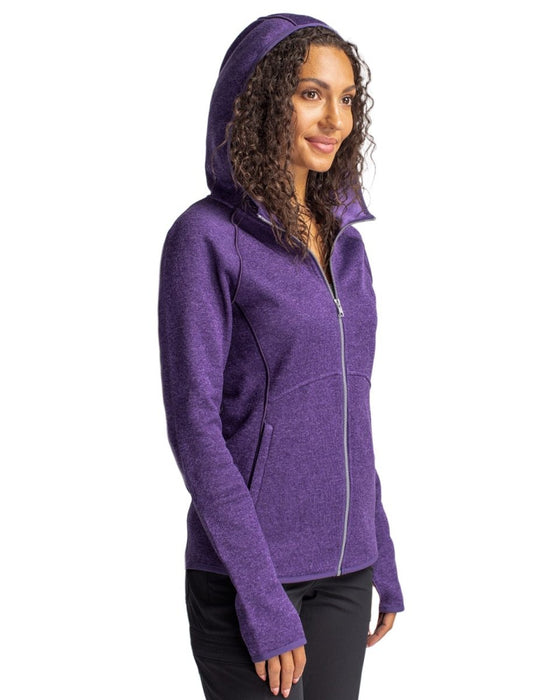 Cutter & Buck Women's Mainsail Sweater-Knit Hoodie Full Zip Jacket - Cutter & Buck