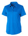 Cutter & Buck Womens Prospect Textured Stretch Short Sleeve Polo - Cutter & Buck