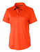 Cutter & Buck Womens Prospect Textured Stretch Short Sleeve Polo - Cutter & Buck