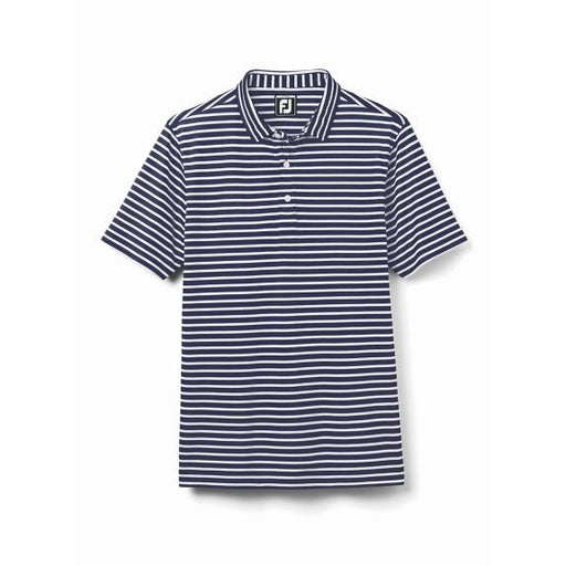 FootJoy Boys Striped Pique Self Collar Navy/White - FootJoy