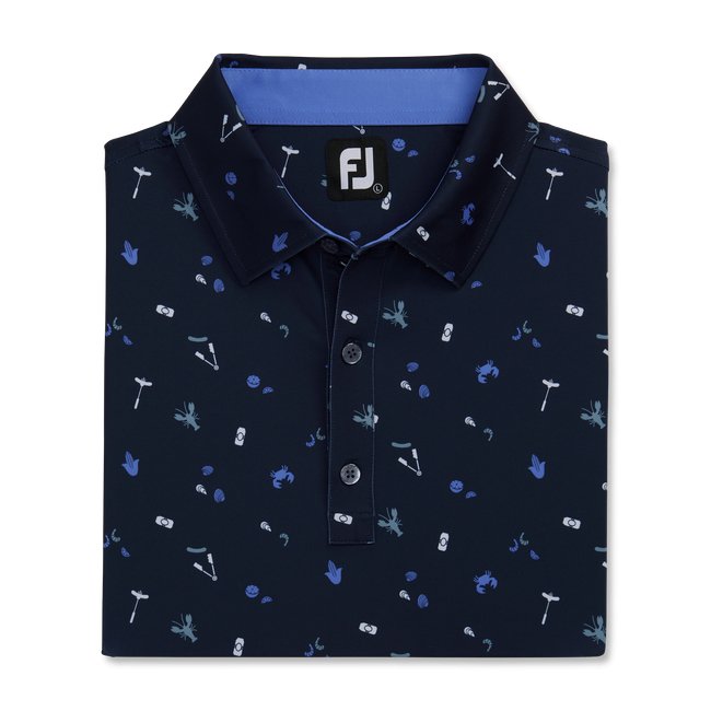 FootJoy Men's Clam Bake Print Lisle Self Collar - FootJoy