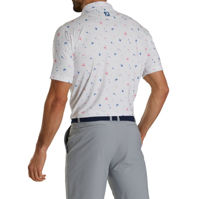 FootJoy Men's Clam Bake Print Lisle Self Collar - FootJoy