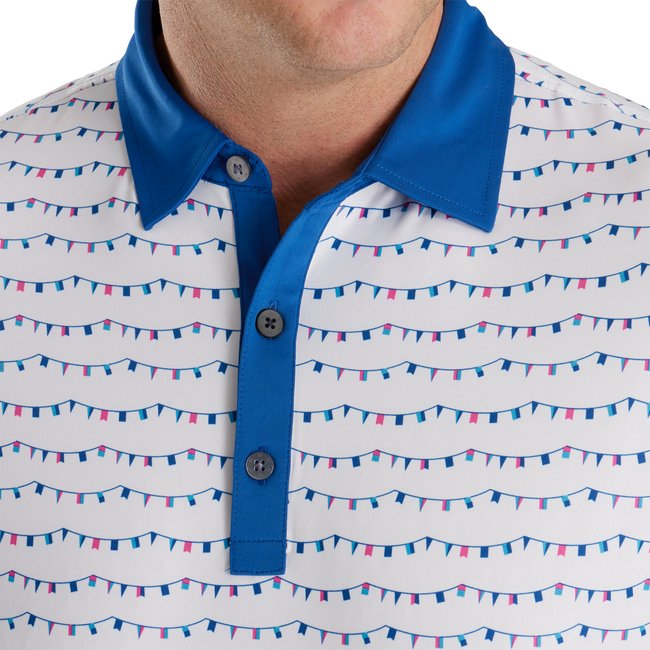 FootJoy Men's Flag Banner Print Lisle Self Collar - FootJoy