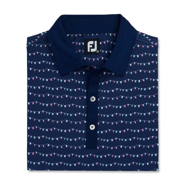 FootJoy Men's Flag Banner Print Lisle Self Collar - FootJoy