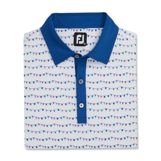 FootJoy Men's Flag Banner Print Lisle Self Collar - FootJoy