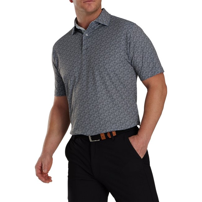 FootJoy Men's Golf Course Doodle Stretch Pique Self Collar - FootJoy