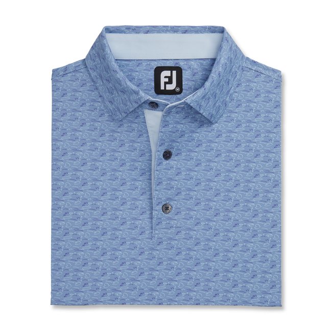 FootJoy Men's Golf Course Doodle Stretch Pique Self Collar - FootJoy